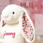 Personalised Jellycat blossom bunny soft toy with Mother’s Day jumper Mother's Day Gifts 9
