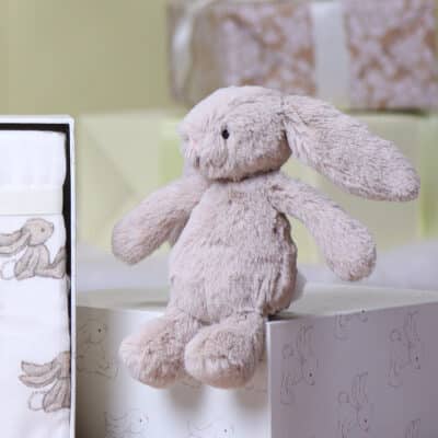 Personalised Jellycat bashful beige bunny and muslin gift set Easter Gifts 2