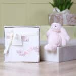 Personalised Jellycat bashful pink bunny and muslin gift set Easter Gifts 3