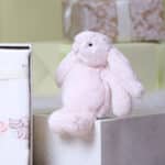 Personalised Jellycat bashful pink bunny and muslin gift set Easter Gifts 4