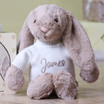 Personalised Jellycat beige bashful bunny and If I were a bunny book Birthday Gifts 4