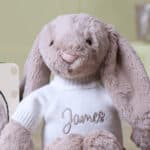 Personalised Jellycat beige bashful bunny and If I were a bunny book Birthday Gifts 6