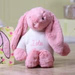 Personalised Jellycat petal pink bashful bunny and If I were a rabbit book Birthday Gifts 4