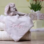 Personalised Jellycat blossom bunny soother in beige or silver Baby Gift Sets 3