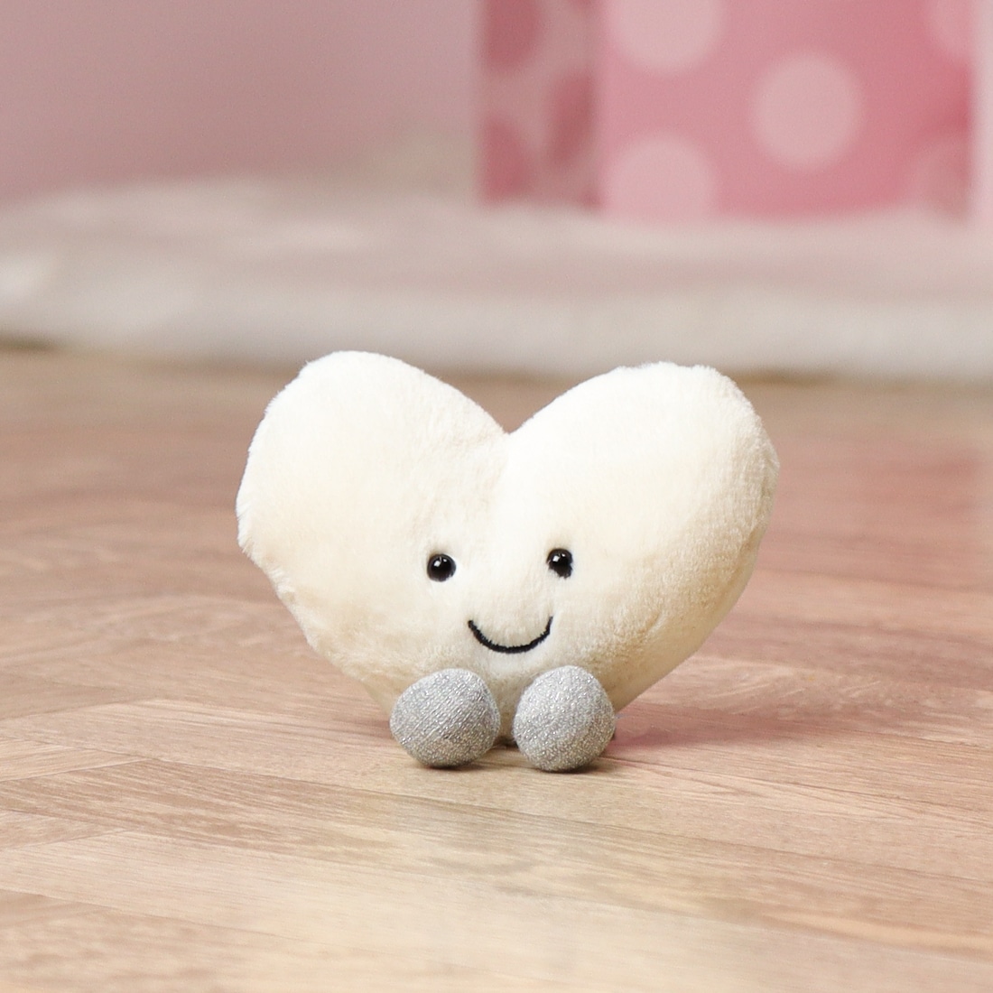 white love heart jelly cat plush toy