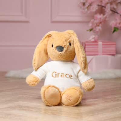 Personalised Max & Boo large amber bunny soft toy Baby Shower Gifts 2