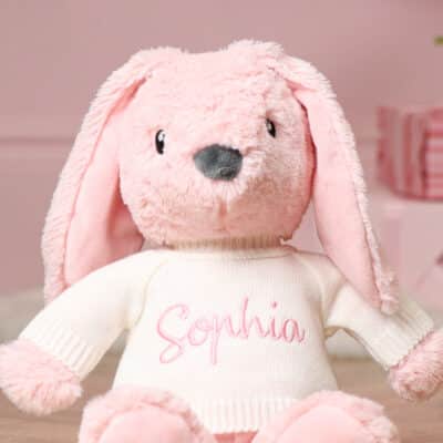 Personalised Max & Boo large blossom bunny soft toy Easter Gifts 2