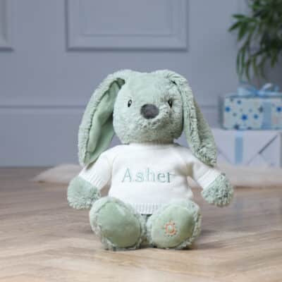 Personalised Max & Boo large ivy bunny soft toy Baby Shower Gifts
