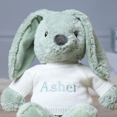 Personalised Max & Boo large ivy bunny soft toy Baby Shower Gifts 2