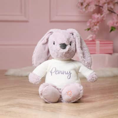 Personalised Max & Boo large lavender bunny soft toy Easter Gifts