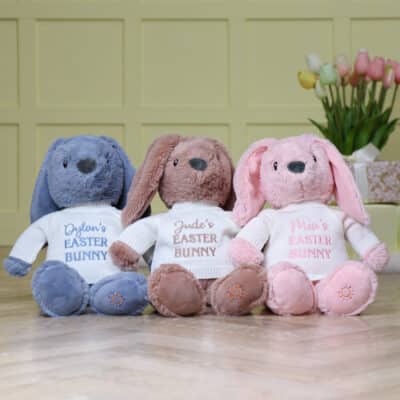 Personalised Max & Boo large Easter bunny soft toy Baby Shower Gifts 2