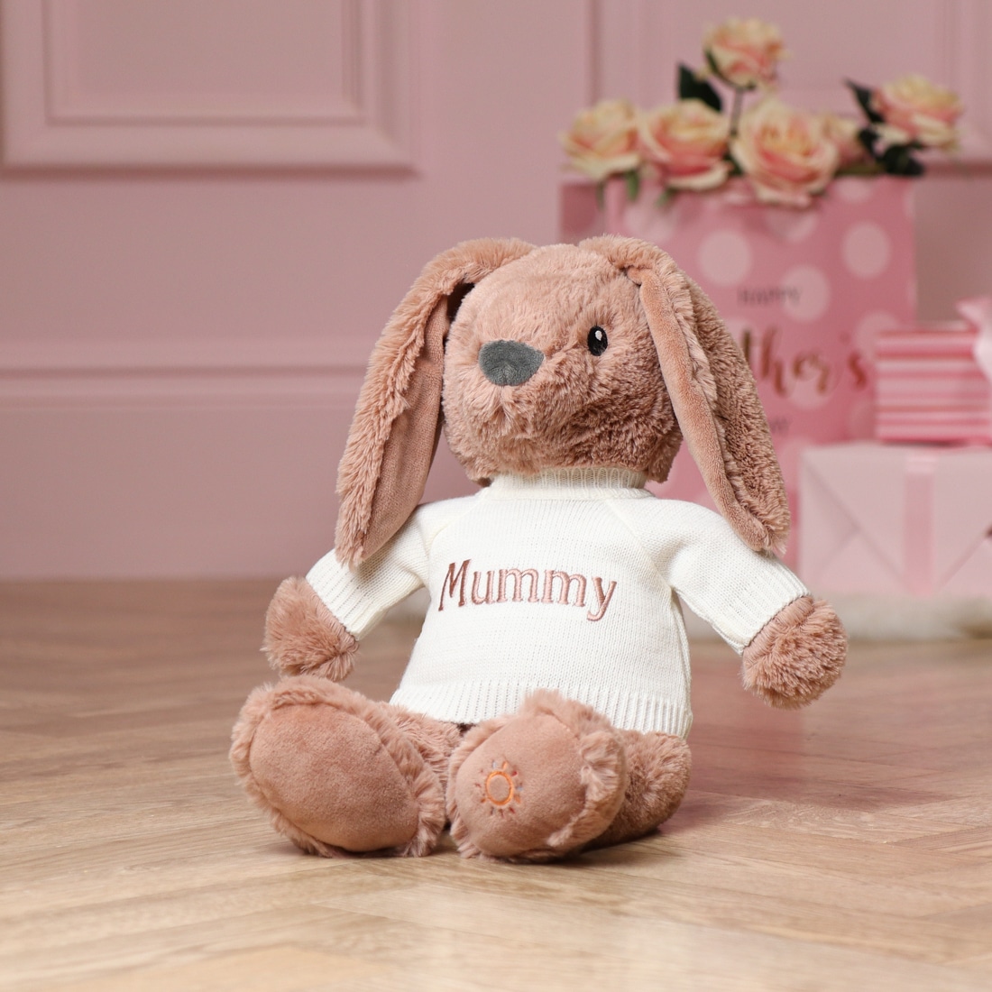 brown easter teddy personalised plushy