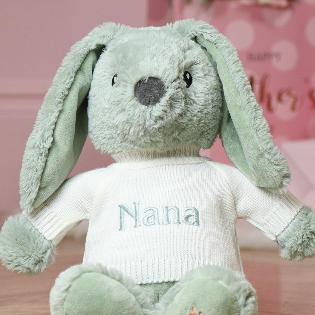 personalised easter bunny plush toy 