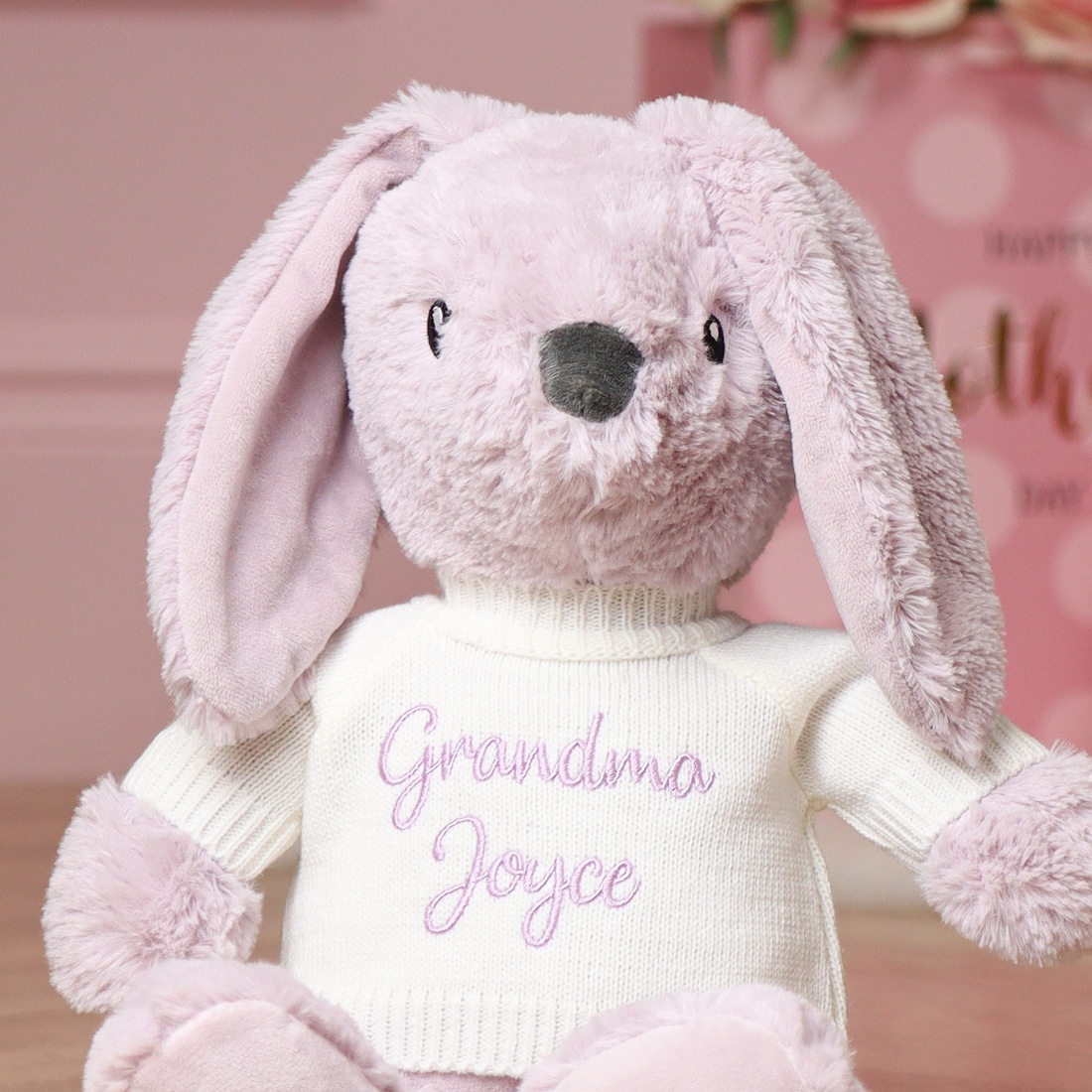 personalised easter bunny plush toy 