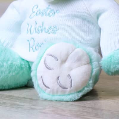 Personalised Mood Bear – Large Calm Bear with Easter jumper Easter Gifts 2