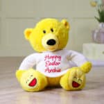 Personalised Mood Bear – Large Happy Bear with Easter jumper Easter Gifts 3