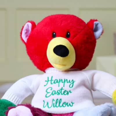 Personalised Mood Bear – Large Hope Bear with Easter jumper Easter Gifts 3