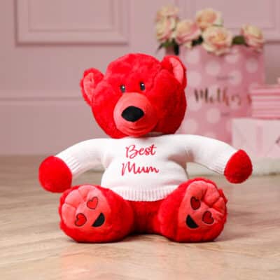 Personalised Mood Bear – Large Love Bear with Mother’s Day jumper Mother's Day Gifts
