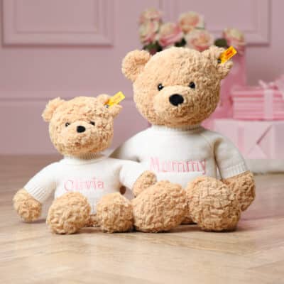 Personalised Steiff Jimmy teddy bear with Mother’s Day jumper Mother's Day Gifts
