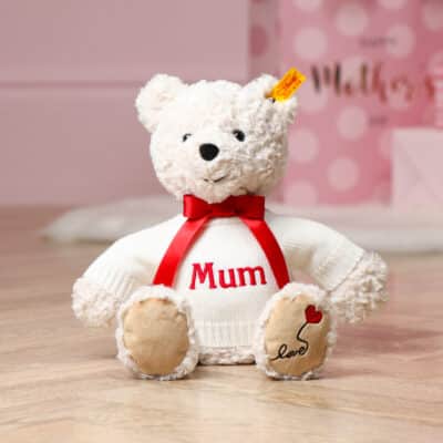 Personalised Steiff Jimmy love teddy bear with Mother’s Day jumper Mother's Day Gifts