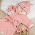 Personalised Trixie Baby Rabbit bathrobe Bath Time 3