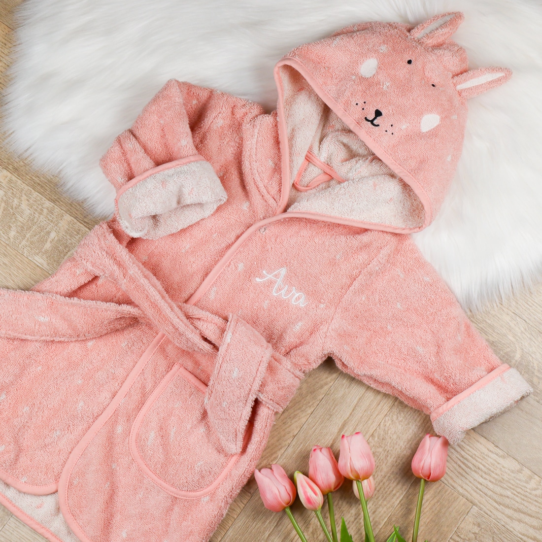 Oh Sew Simple Roo (Winnie The Pooh) Pink Personalised Fleece Dressing Gown/ Bathrobe- Available in 5 Sizes (12-18 Months) : Amazon.co.uk: Fashion