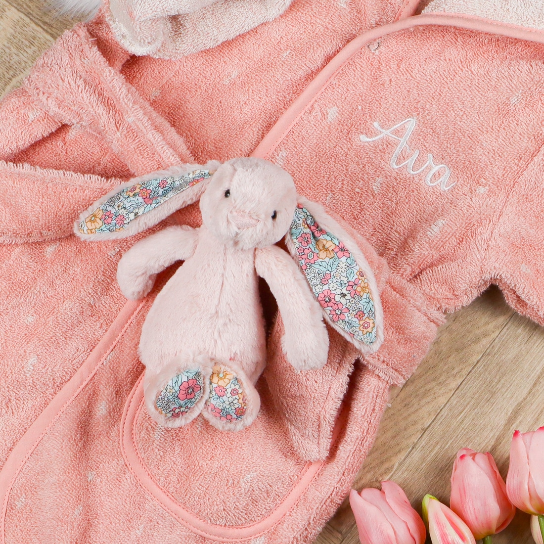 pink bunny teddy plush toy