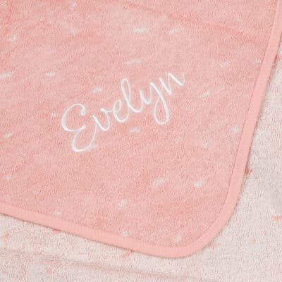 Personalised Trixie Rabbit hooded baby towel Bath Time 2