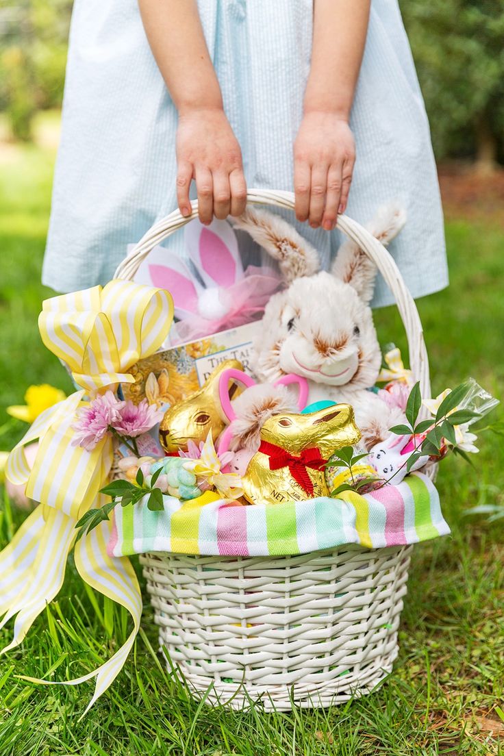 easter hamper in basket