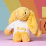 Personalised Jellycat sunshine bashful bunny soft toy Easter Gifts 3