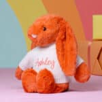 Personalised Jellycat tangerine bashful bunny soft toy Baby Shower Gifts 4
