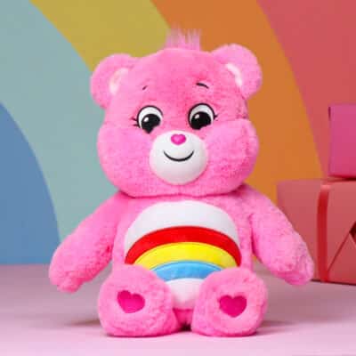 Personalised Care Bears Cheer Bear Plush Soft Toy Personalised Soft Toys