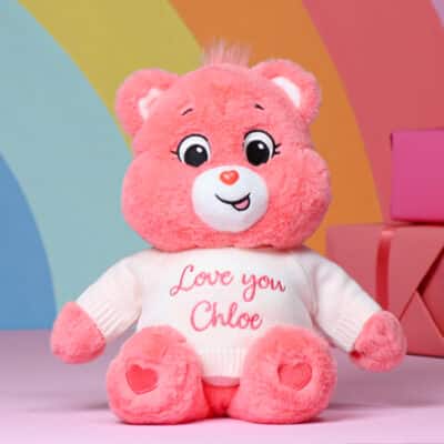 Personalised Care Bears Love-A-Lot Bear Plush Soft Toy Birthday Gifts 2