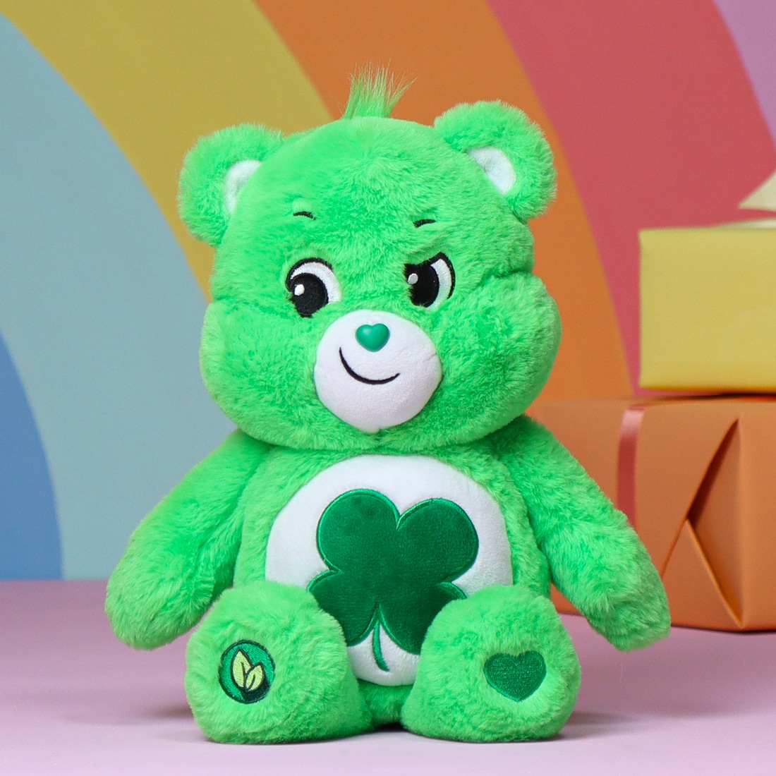 4 leaf clover green care bear soft toy