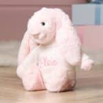 Personalised Jellycat pale pink bashful bunny soft toy Baby Shower Gifts 4