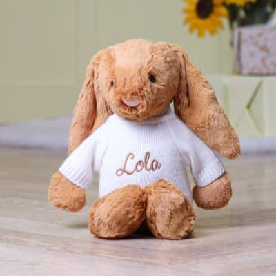 Personalised Jellycat golden bashful bunny soft toy Baby Shower Gifts 2