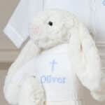 Personalised Christening Baptism Jellycat cream bashful bunny Christening Gifts 4