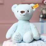 My First Steiff cuddly friends teddy bear blue soft toy Baby Shower Gifts 3