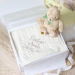 Toffee Moon personalised luxury cable baby blanket and Disney Classic Pooh Always and Forever soft toy Characters 8