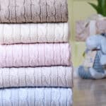 Toffee Moon personalised luxury cable baby blanket and Eeyore soft toy Characters 6