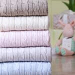 Toffee Moon personalised luxury cable baby blanket and Piglet soft toy Characters 6
