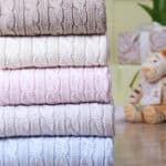 Toffee Moon personalised luxury cable baby blanket and Tigger soft toy Baby Gift Sets 6