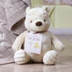 Toffee Moon personalised luxury cable baby blanket and Winnie the Pooh soft toy Baby Gift Sets 5