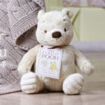 Toffee Moon personalised luxury cable baby blanket and Winnie the Pooh soft toy Characters 5