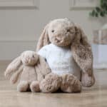 Personalised Christening Baptism Jellycat beige large bashful bunny Christening Gifts 3