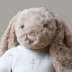 Personalised Christening Baptism Jellycat beige large bashful bunny Christening Gifts 5