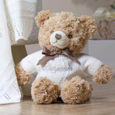 Personalised Christening Baptism keeleco bramble medium teddy bear Christening Gifts