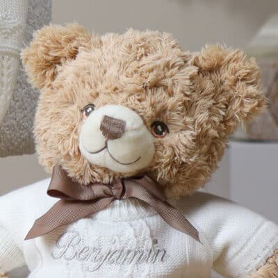 Personalised Christening Baptism keeleco bramble medium teddy bear Christening Gifts 2