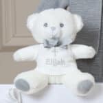 Personalised Christening Baptism keeleco white teddy bear Christening Gifts 6