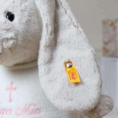 Personalised Christening Baptism Steiff hoppie large rabbit Christening Gifts 2